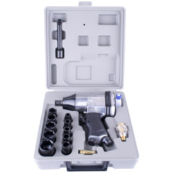 AIR IMPACT WRENCH 1/2' 17 PIECE KIT SINGLE HAMMER