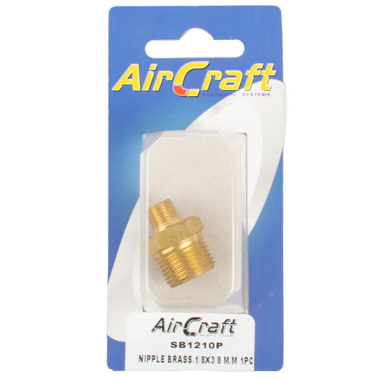 NIPPLE BRASS 1/8X3/8 M/M 1PC PACK NIPPLE BRASS 1/8X3/8 M/M 1PC PACK