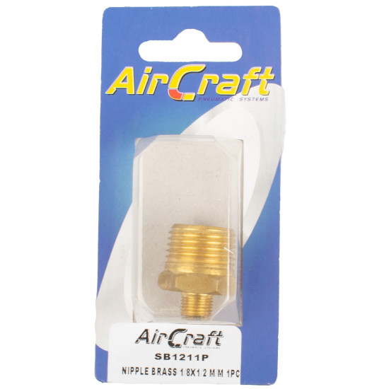 NIPPLE BRASS 1/8X1/2 M/M 1PC PACK NIPPLE BRASS 1/8X1/2 M/M 1PC PACK