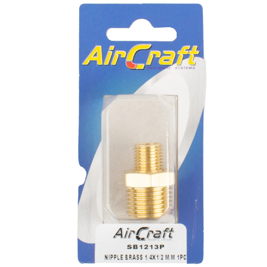 NIPPLE BRASS 1/4X1/2 M/M 1PC PACK NIPPLE BRASS 1/4X1/2 M/M 1PC PACK