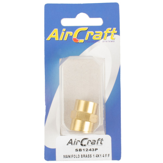 MANIFOLD BRASS 1/4X1/4 F/F 1PC PACK MANIFOLD BRASS 1/4X1/4 F/F 1PC PACK