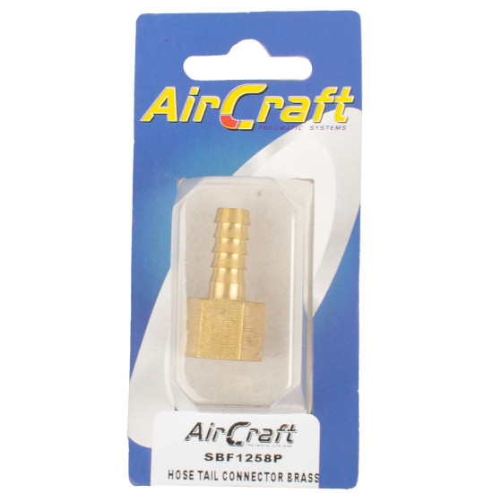 HOSE TAIL CONNECTOR BRASS 1/4F X 8MM 1PC PACK HOSE TAIL CONNECTOR BRASS 1/4F X 8MM 1PC PACK