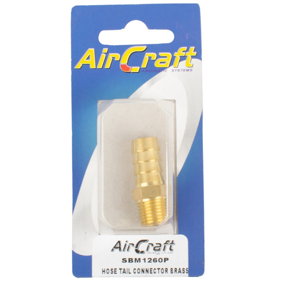 HOSE TAIL CONNECTOR BRASS 1/4MX12MM 1PC PACK HOSE TAIL CONNECTOR BRASS 1/4MX12MM 1PC PACK