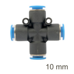 PU HOSE FITTING 4 WAY CONNECTOR 10MM