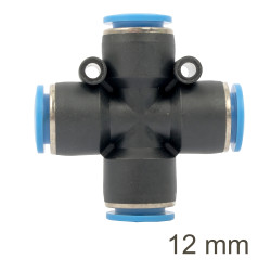 PU HOSE FITTING 4 WAY CONNECTOR 12MM