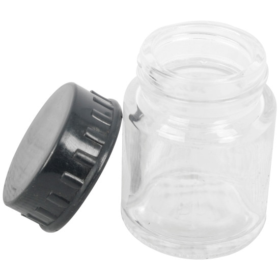 GLASS JAR 22CC FOR AIRBRUSH NO SPOUT GLASS JAR 22CC FOR AIRBRUSH NO SPOUT