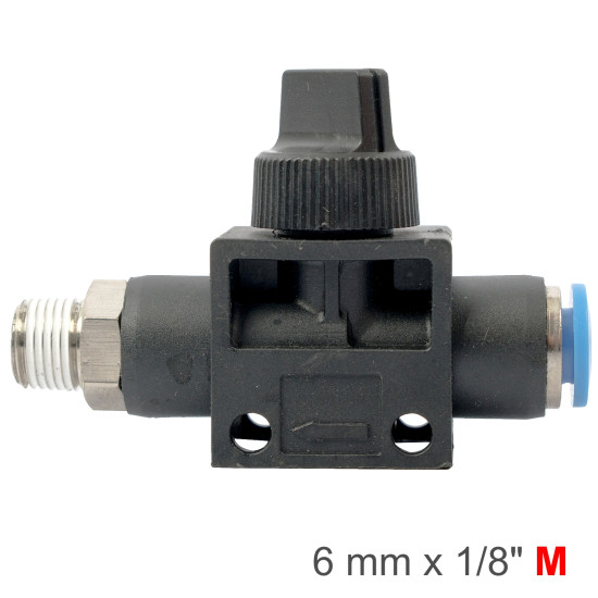 PU HOSE FITTING VALVE 6MM X 1/8'M PU HOSE FITTING VALVE 6MM X 1/8'M