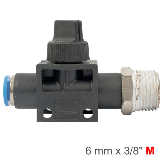 PU HOSE FITTING VALVE 6MM X 3/8'M PU HOSE FITTING VALVE 6MM X 3/8'M