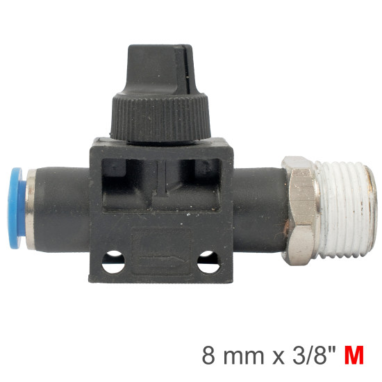 PU HOSE FITTING VALVE 8MM X 3/8'M PU HOSE FITTING VALVE 8MM X 3/8'M