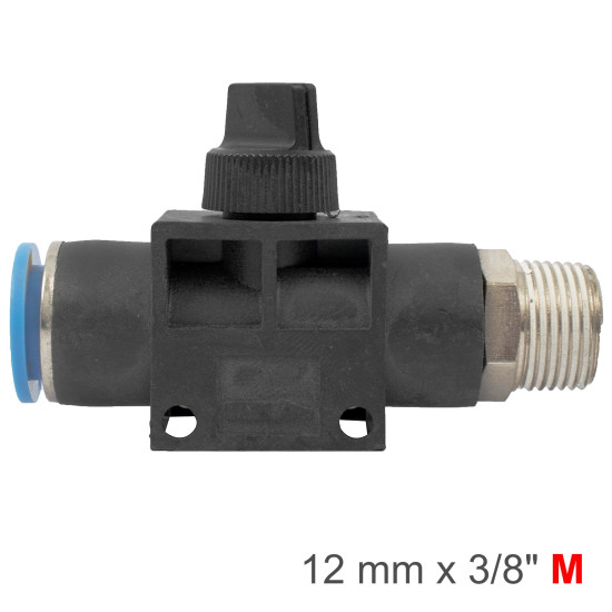 PU HOSE FITTING VALVE 12MM X 3/8'M PU HOSE FITTING VALVE 12MM X 3/8'M
