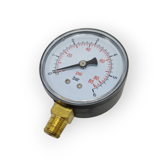 AIR GAUGE 85PSI/6BAR 1/4M BOT. FIT FOR SG PP PAINT POTS AIR GAUGE 85PSI/6BAR 1/4M BOT. FIT FOR SG PP PAINT POTS