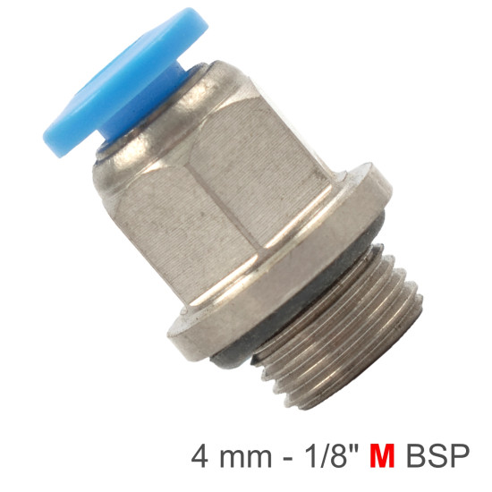 PU FITTING STR. STUD W/O-RING 4MM-1/8' M PU FITTING STR. STUD W/O-RING 4MM-1/8' M
