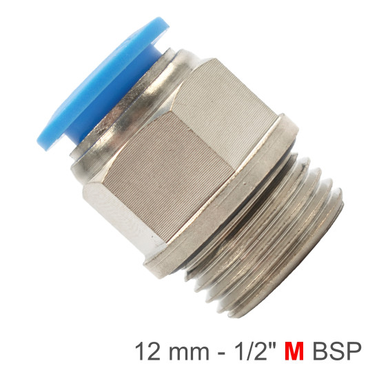 PU FITTING STR. STUD W/O-RING 12MM-1/2' M PU FITTING STR. STUD W/O-RING 12MM-1/2' M