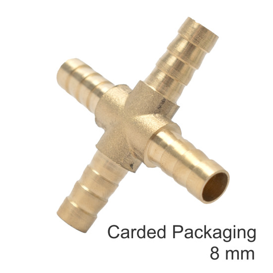 4 WAY HOSE CONNECTOR 8MM 1PCE BLISTER 4 WAY HOSE CONNECTOR 8MM 1PCE BLISTER