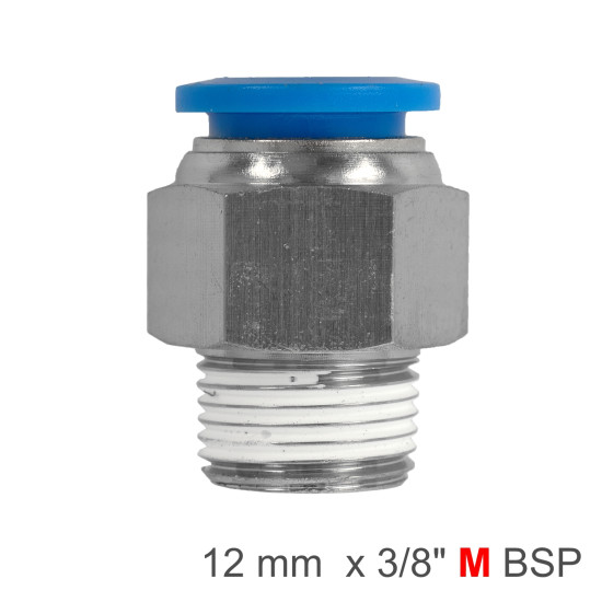 PU HOSE FITTING STRAIGHT STUD 12MM-3/8 M PU HOSE FITTING STRAIGHT STUD 12MM-3/8 M