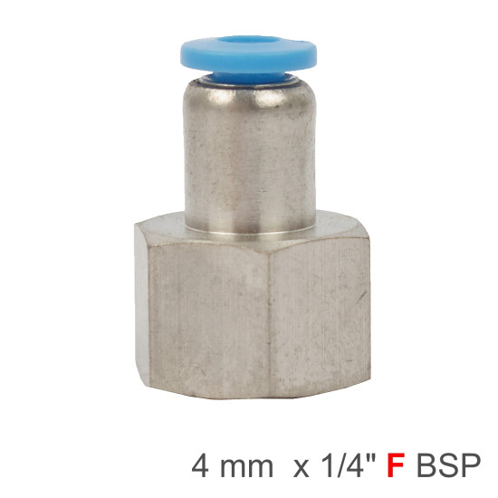 PU HOSE FITTING STRAIGHT STUD 4MM-1/4 F PU HOSE FITTING STRAIGHT STUD 4MM-1/4 F