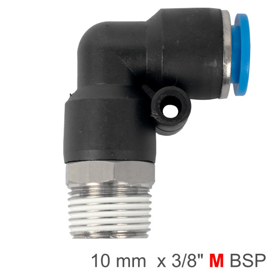 PU HOSE FITTING ELBOW 10MM-3/8 M PU HOSE FITTING ELBOW 10MM-3/8 M