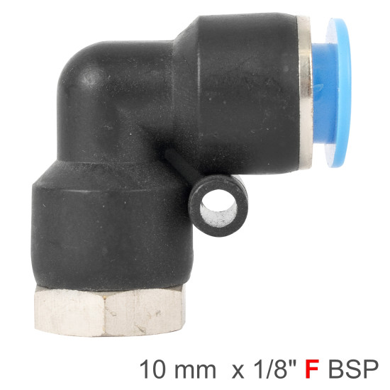 PU HOSE FITTING ELBOW 10MM-1/8 F PU HOSE FITTING ELBOW 10MM-1/8 F